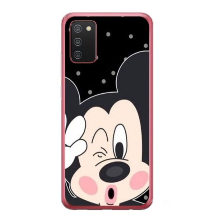 Husa personalizata tip carcasa HQPrint pentru Samsung Galaxy A03S, model Mickey 1, multicolor, S1D1M0124, Atlas