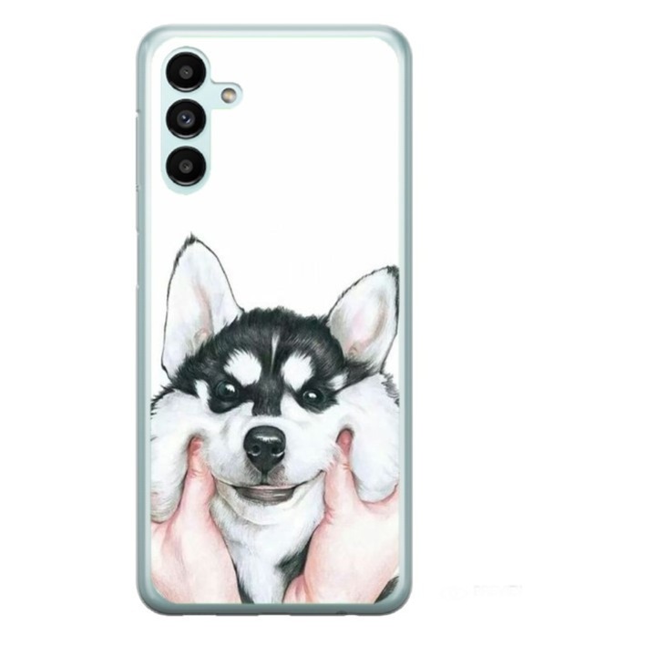 Husa personalizata tip carcasa HQPrint pentru Samsung Galaxy A15, model Fluffy Dog, multicolor, S1D1M0033, Atlas
