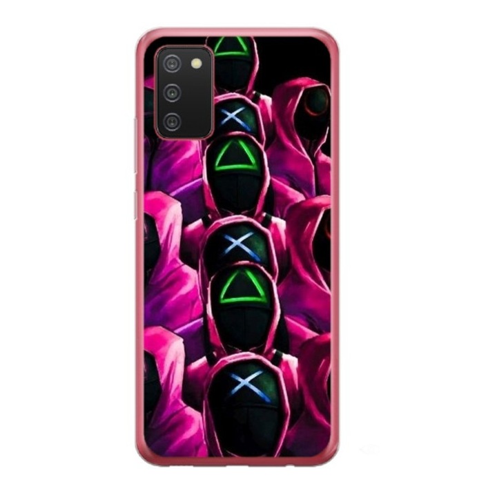 Husa personalizata tip carcasa HQPrint pentru Samsung Galaxy A03S, model Squid Game 8, multicolor, S1D1M0180, Atlas