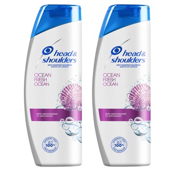 Pachet promo: 2 x Sampon anti-matreata Head&Shoulders Ocean Fresh pentru par gras, 2 x 400 ml Pachet promo: 2 x Sampon anti-matreata Head&Shoulders Ocean Fresh pentru par gras, 2 x 400 ml