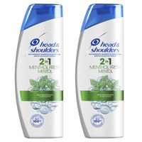 Pachet promo: 2 x Sampon anti-matreata Head&Shoulders Menthol 2-in-1 pentru par normal, 2 x 400 ml