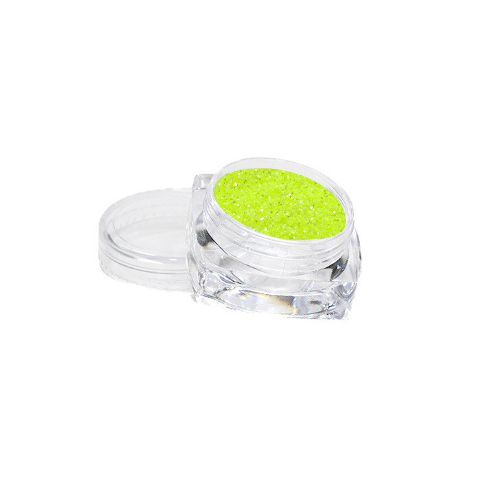 Pudra cu sclipici MoonbasaNails Silver Laser # 604, Galben lamaie