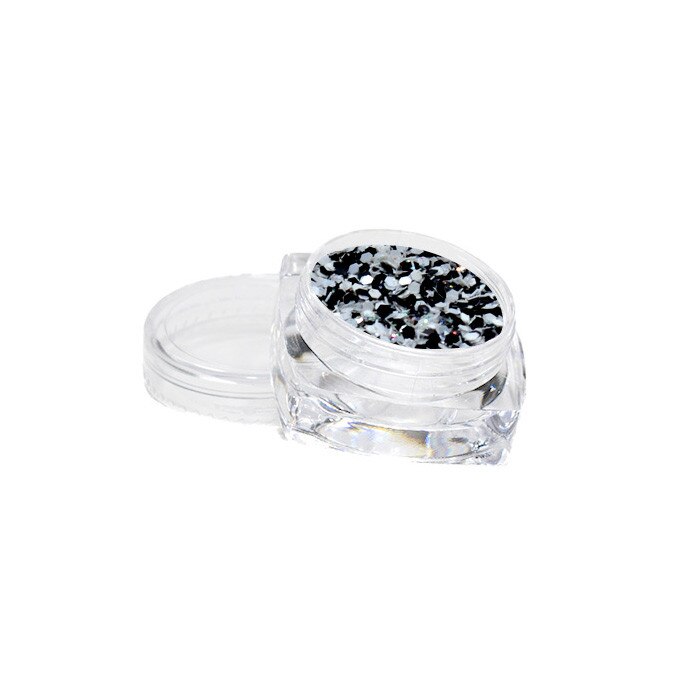 Sclipici pentru unghii MoonbasaNails #271, Negru / Gri