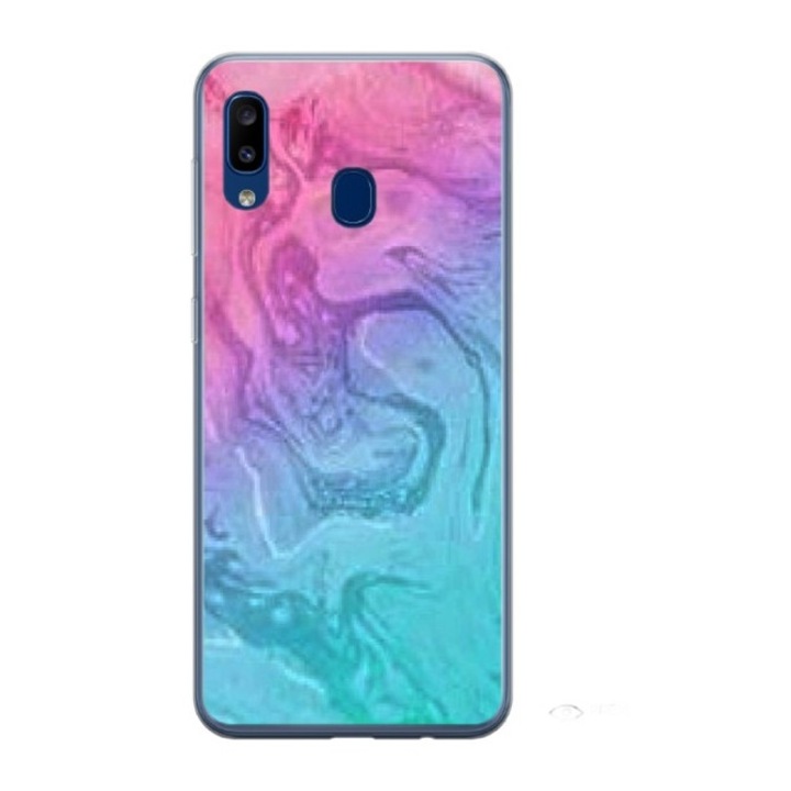 Husa personalizata tip carcasa HQPrint pentru Samsung Galaxy A40, model Colorful Mess, multicolor, S1D1M0374, Atlas