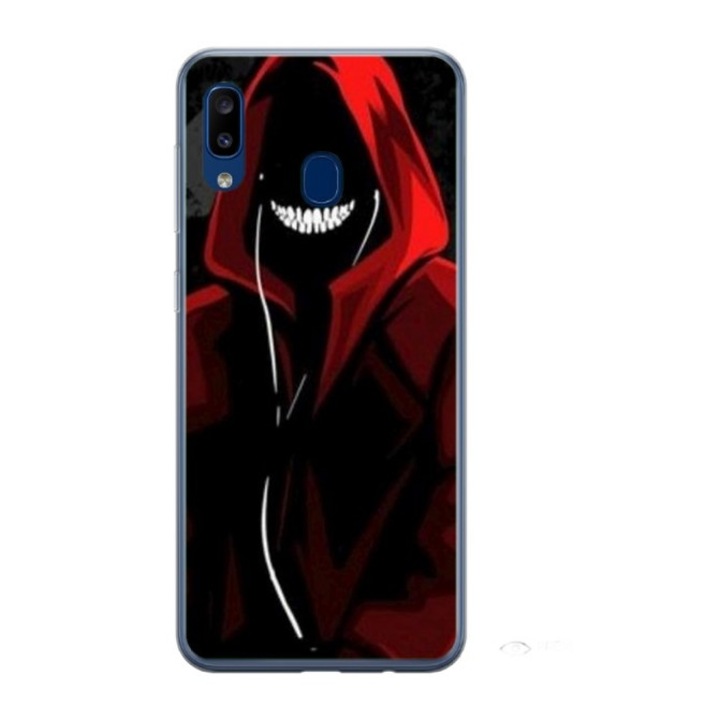 Husa personalizata tip carcasa HQPrint pentru Samsung Galaxy A40, model Evil Hoodie Man, multicolor, S1D1M0197, Atlas