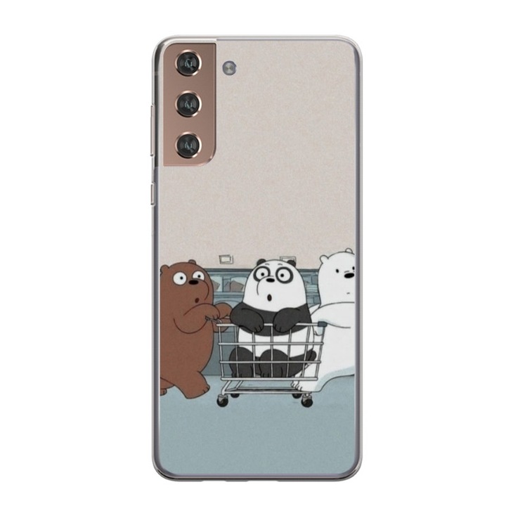 Husa personalizata tip carcasa HQPrint pentru Samsung Galaxy S21 FE, model Bears 5, multicolor, S1D1M0165, Atlas