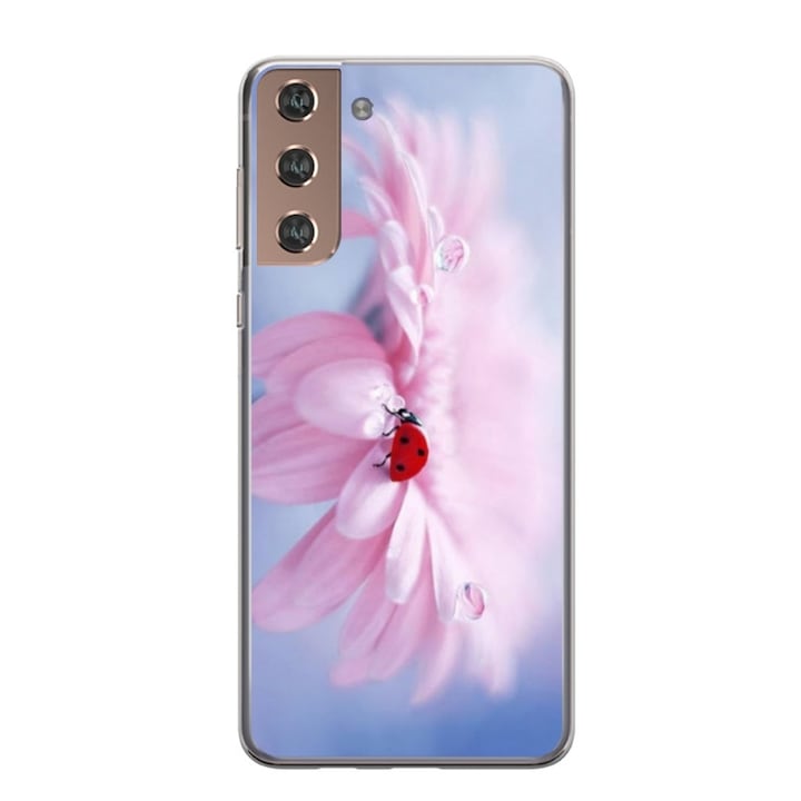 Husa personalizata tip carcasa HQPrint pentru Samsung Galaxy S21 FE, model Flowers 5, multicolor, S1D1M0114, Atlas