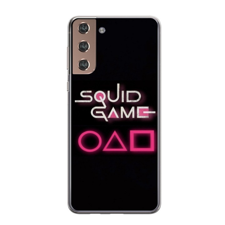 Husa personalizata tip carcasa HQPrint pentru Samsung Galaxy S21 FE, model Squid Game 4, multicolor, S1D1M0176, Atlas