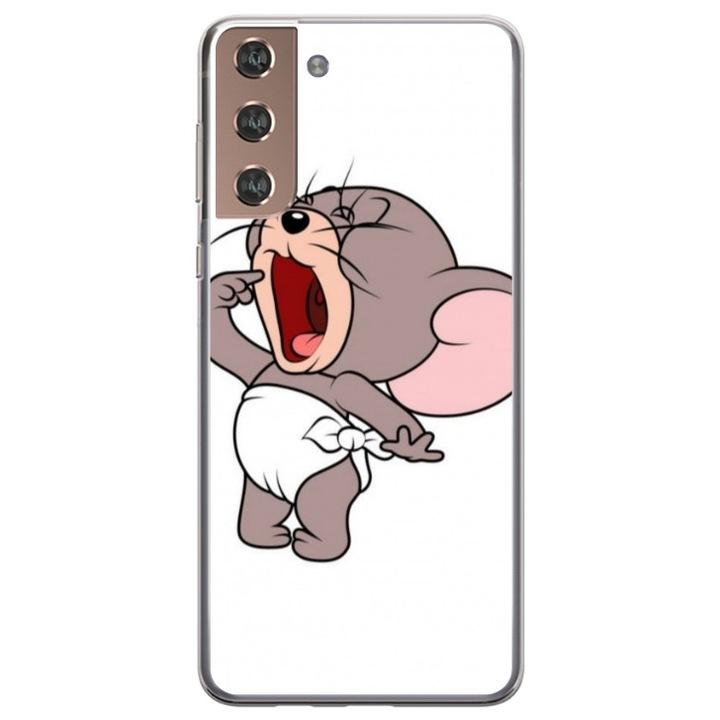 Husa personalizata tip carcasa HQPrint pentru Samsung Galaxy S21 FE, model Tom and Jerry 3, multicolor, S1D1M0207, Atlas