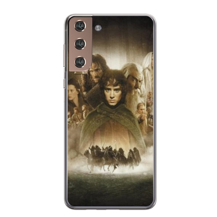 Husa personalizata tip carcasa HQPrint pentru Samsung Galaxy S21 FE, model Lord of the Rings 2, multicolor, S1D1M0190, Atlas