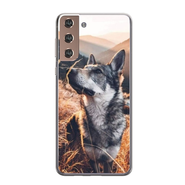 Husa personalizata tip carcasa HQPrint pentru Samsung Galaxy S21 FE, model Dog 1, multicolor, S1D1M0064, Atlas