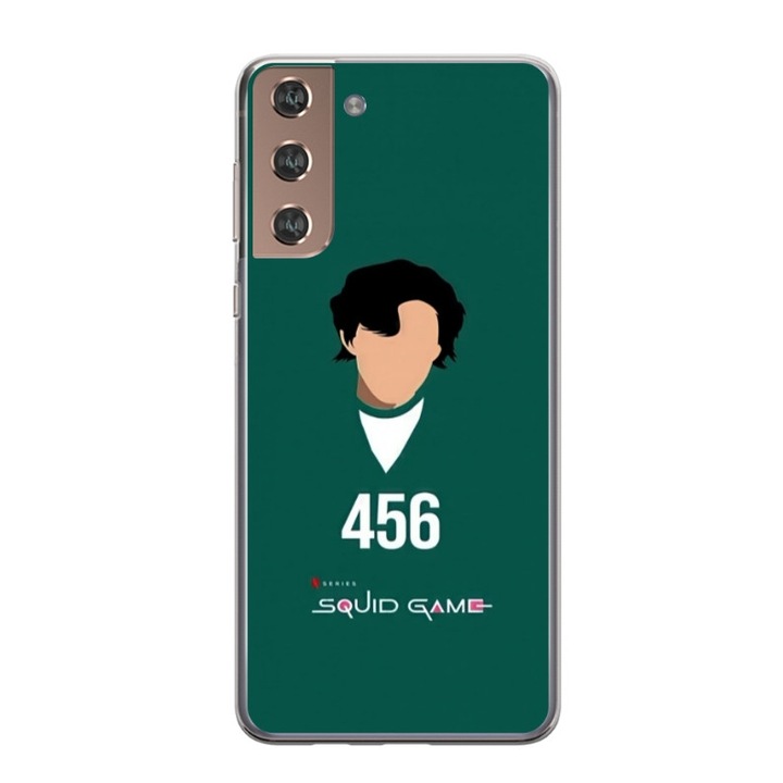 Husa personalizata tip carcasa HQPrint pentru Samsung Galaxy S21 FE, model Squid Game 3, multicolor, S1D1M0175, Atlas