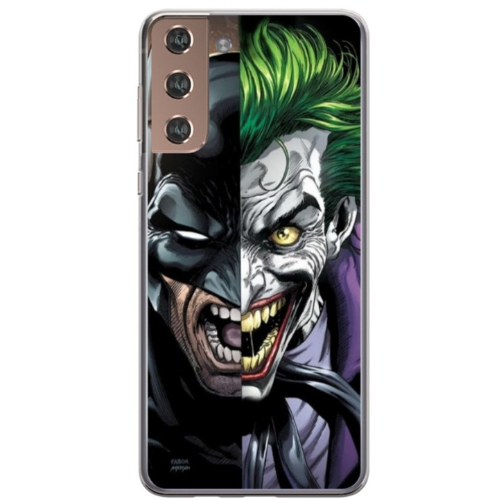 Husa personalizata tip carcasa HQPrint pentru Samsung Galaxy S21 FE, model Batman VS Joker, multicolor, S1D1M0012, Atlas