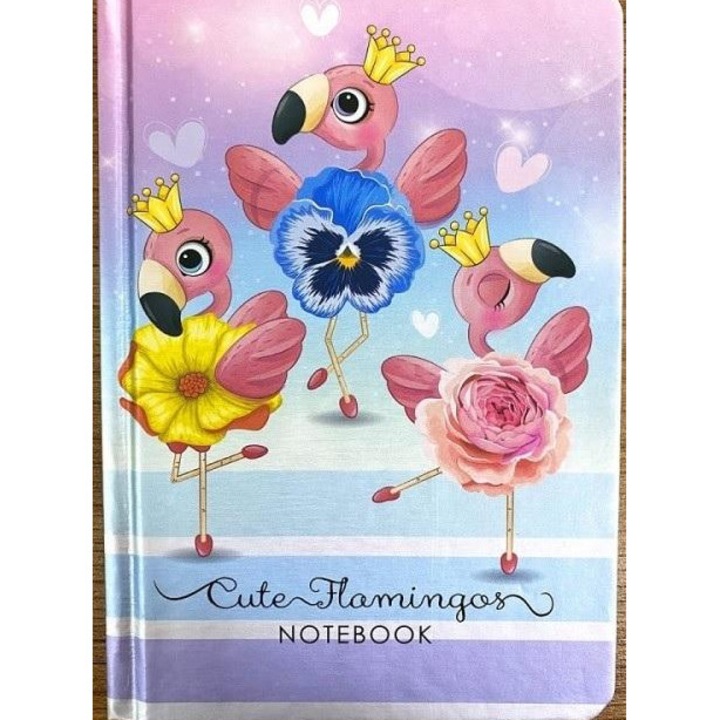 Caiet FRESH díszes jegyzetfüzet Flamingók 64 oldal 115x150mm