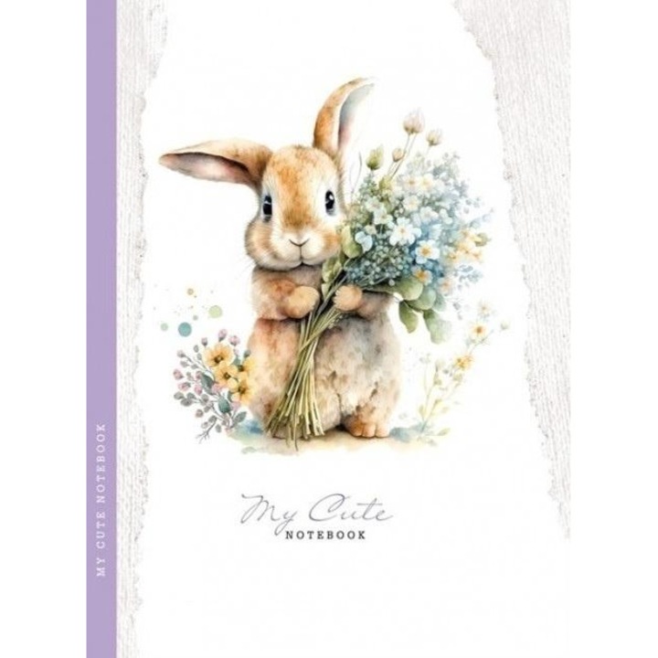 FRESH füzet, díszes jegyzetfüzet 143x200cm, 48 oldal, oprea tarda, lila motívum