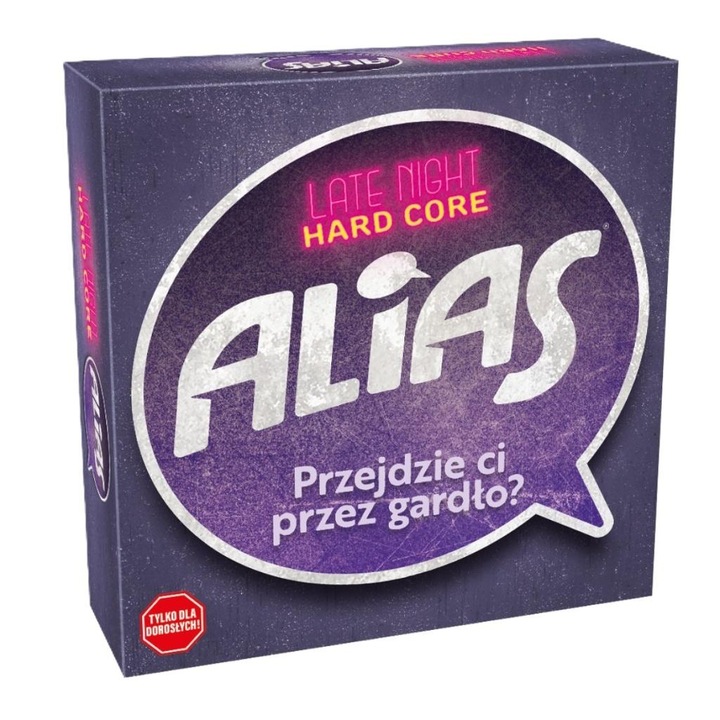 Tactic Late Night Alias Hard Core társasjáték, 200 kártya, 800 szó, 3+ játékosnak, 18 éven felülieknek