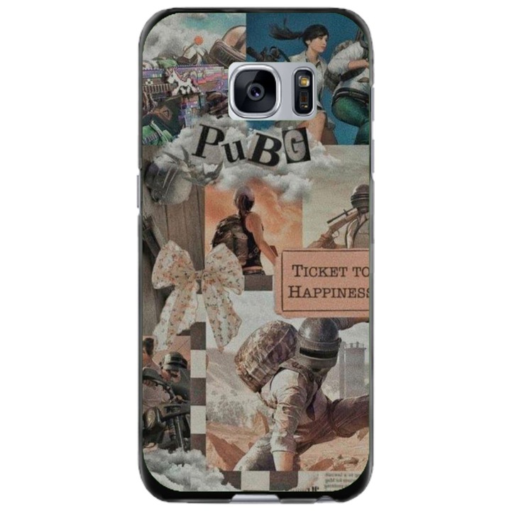 Husa personalizata tip carcasa HQPrint pentru Samsung Galaxy S7 Edge, model PUBG 2, multicolor, S1D1M0363, Atlas