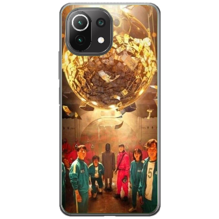 Husa personalizata tip carcasa HQPrint pentru Xiaomi Mi 11 Lite 5G, model Squid Game 11, multicolor, S1D1M0183, Atlas