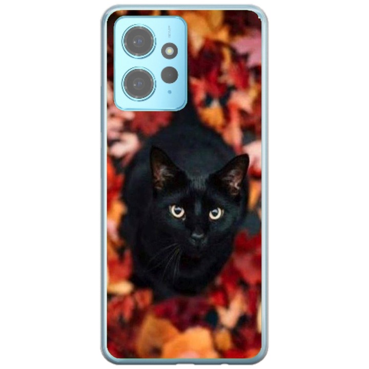 Husa personalizata tip carcasa HQPrint pentru Xiaomi Redmi Note 12 Pro Plus 5G, model Black Cat 3, multicolor, S1D1M0017, Atlas