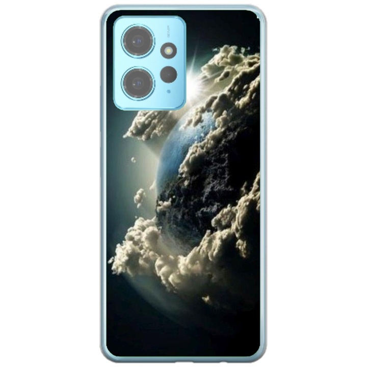 Husa personalizata tip carcasa HQPrint pentru Xiaomi Redmi Note 12 Pro Plus 5G, model Cloudy Earth, multicolor, S1D1M0067, Atlas