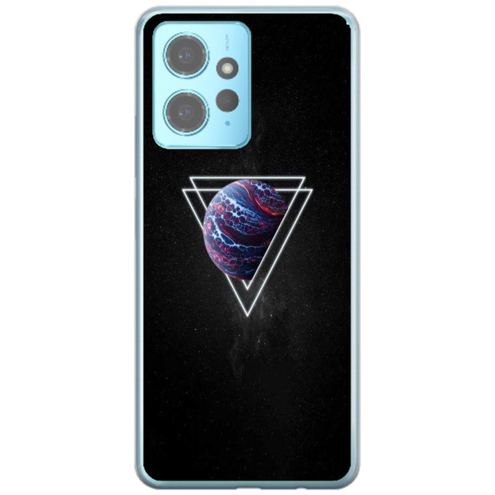 Husa personalizata tip carcasa HQPrint pentru Xiaomi Redmi Note 12 Pro Plus 4G, model Triangle Planet, multicolor, S1D1M0278, Atlas