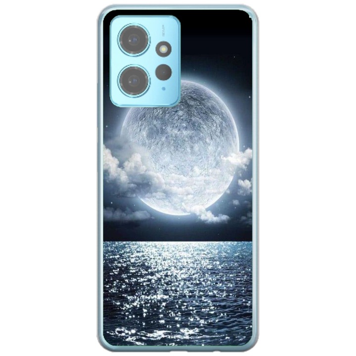 Husa personalizata tip carcasa HQPrint pentru Xiaomi Redmi Note 12 Pro Plus 4G, model Moon Sky, multicolor, S1D1M0228, Atlas
