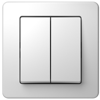 Intrerupator monopolar TEM Ekonomik, cu 2 clapete, Alb Intrerupator monopolar TEM Ekonomik, cu 2 clapete, Alb