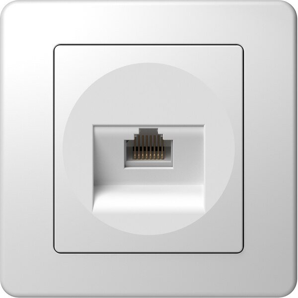 Priza de date TEM Ekonomik, fixare keystone, CAT 5e, Alb