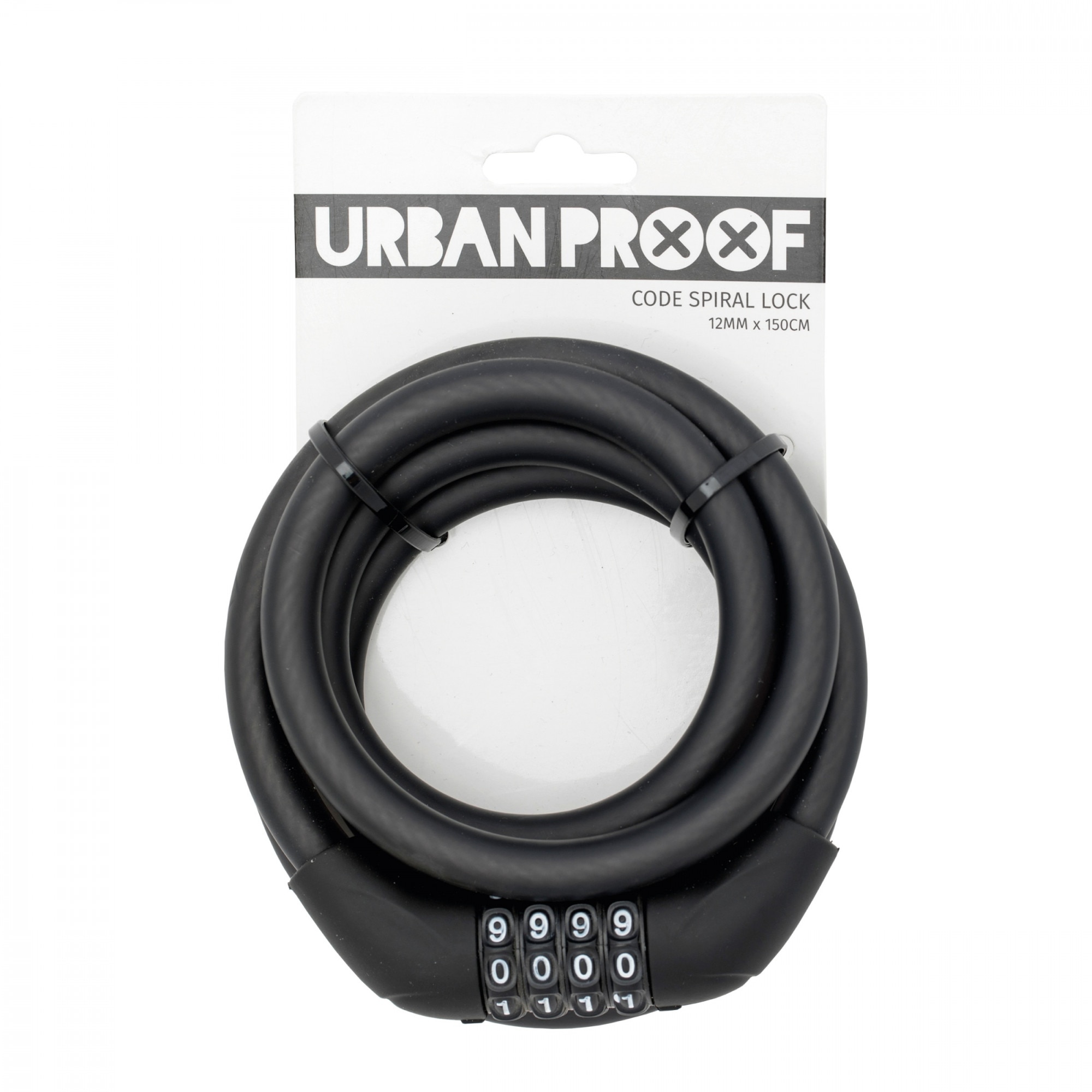 Antifurt Urban Proof spiralat cu cifru negru