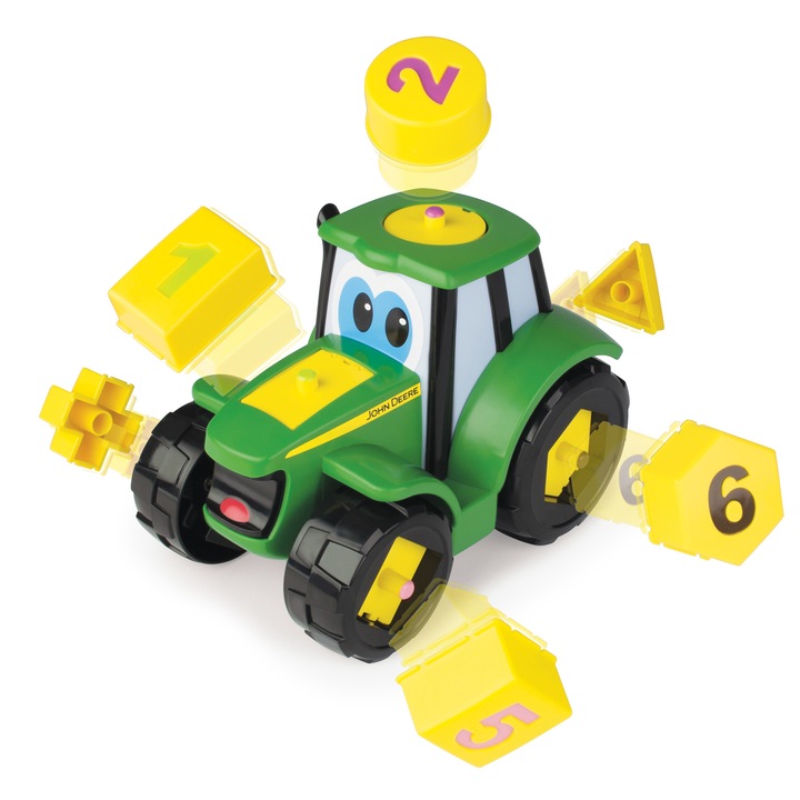Tractoras John Deere cu forme si cifre