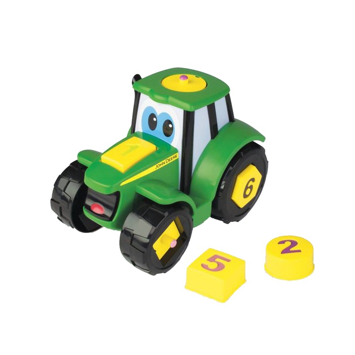 Трактор John Deere с форми и цифри