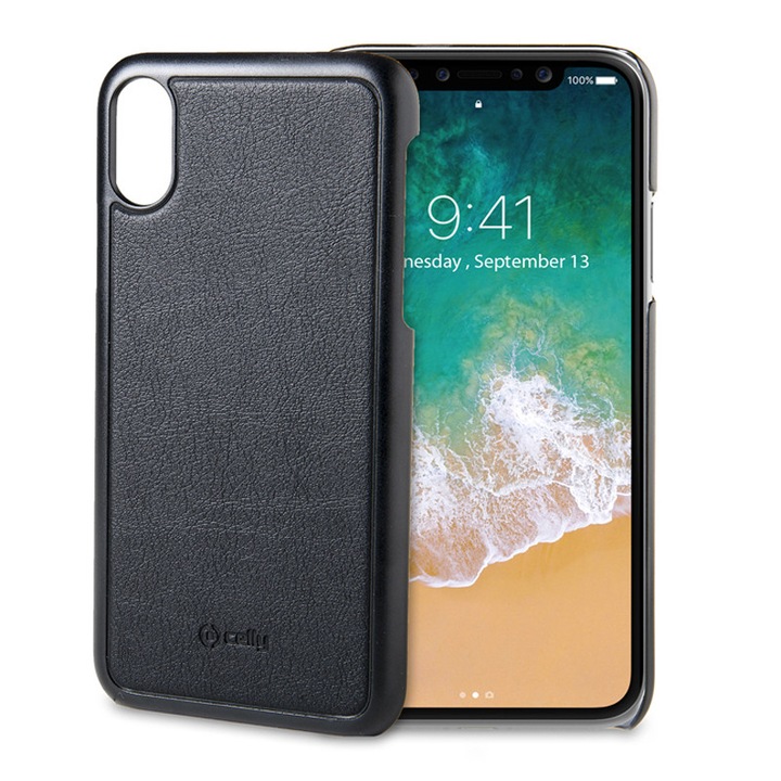 Магнитен гръб Celly GHOST, iPhone Х , черен