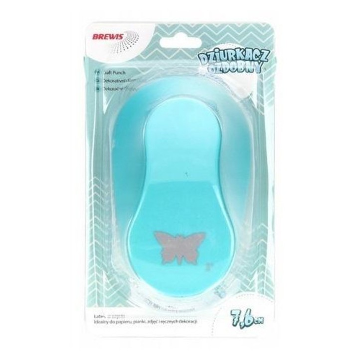 Dekoratív lyukasztó BREWIS, pillangó modell, 7,6cm, vegyes színek