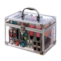 Valiza completa pentru Machiaj TECHNIC Essential Large Clear Carry Case With Cosmetics
