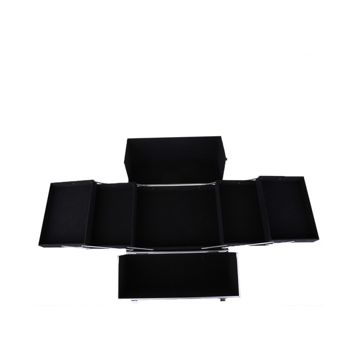 Kozmetikai termékek táska, manikűr, alumínium, arany Evo kristályokkal