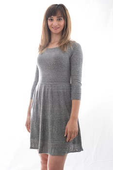 Rochie tricotata gri, Cara, marime S/M Rochie tricotata gri, Cara, marime S/M