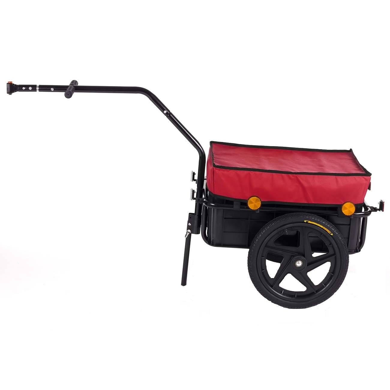 Remorca de bicicleta SAMAX pentru transport, negru + rosu