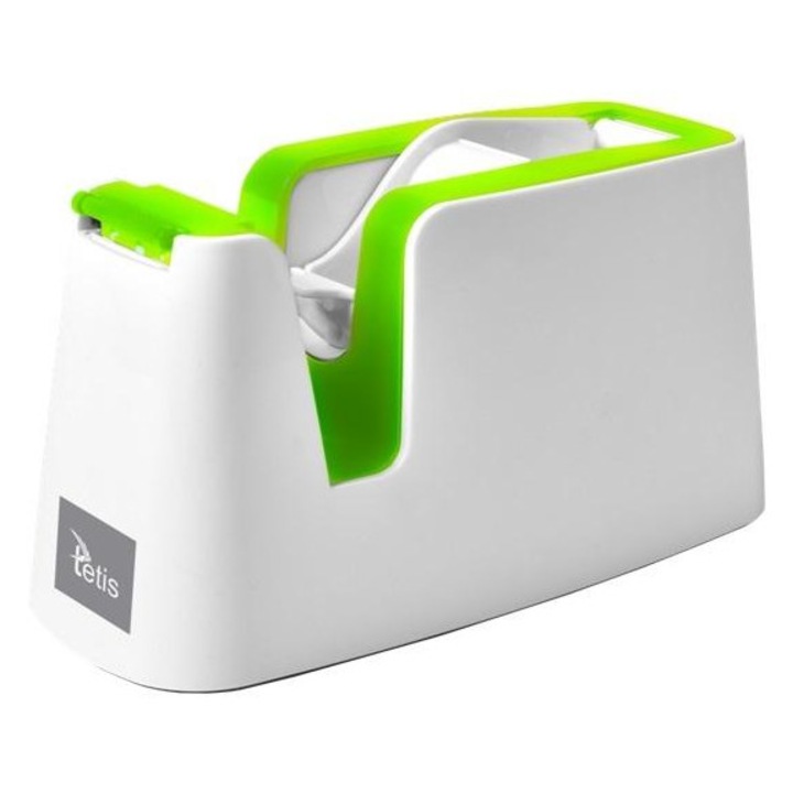 Dispozitiv pentru banda adeziva TETIS, verde, 18mm, cutie PP