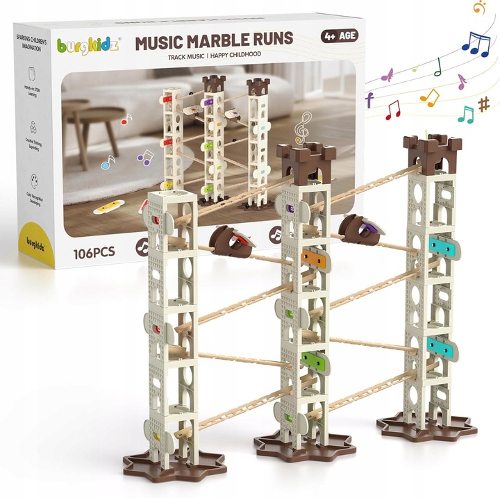 Oktató pálya gyerekeknek, Burgkidz, 106 darab, Többszínű