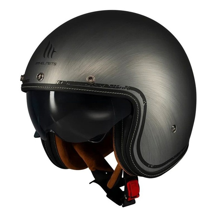 Kerékpáros védősisak MT, Le Mans 2 SV, fekete, 1100g, napellenzővel, bőr részletekkel