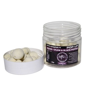 Boilies Carp Plus Baits POP-UP SQUID+PLUM&BLACK PEPPER 8-11-14 mm 50 g Boilies Carp Plus Baits POP-UP SQUID+PLUM&BLACK PEPPER 8-11-14 mm 50 g