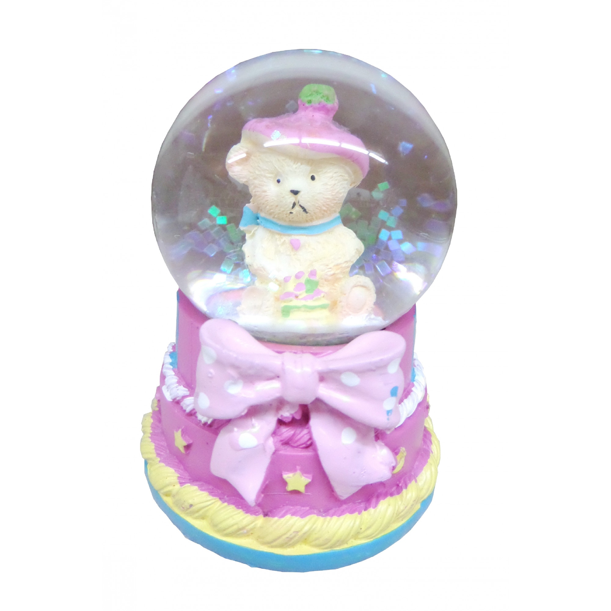 Glob Cristal Sticla Lichid Roz Ursulet Fetita