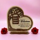 Cadou pentru Familie – Decoratiune din lemn cu mesaj personalizat in forma de inima, 20 cm