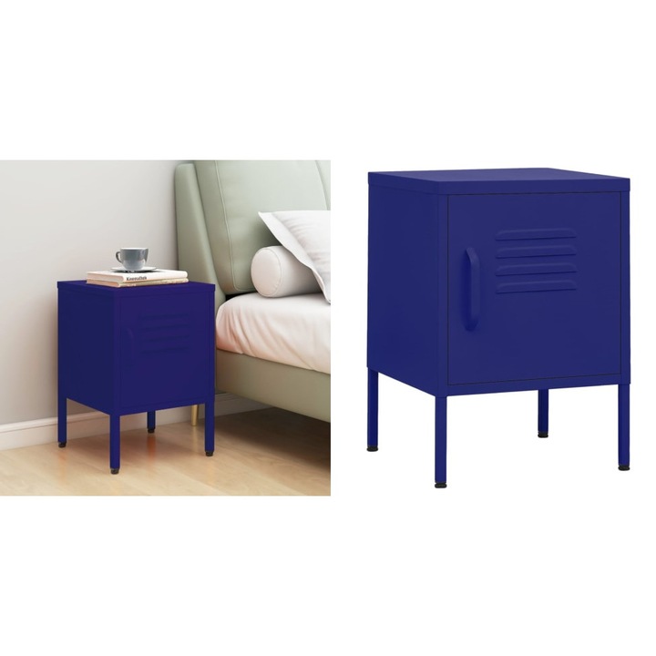 Noptiera, bleumarin, 35x35x51 cm otel