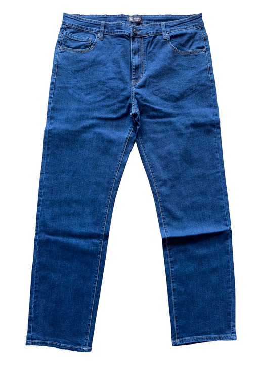 Мъжки дънки, големи размери, прави, еластичен деним, тъмносини