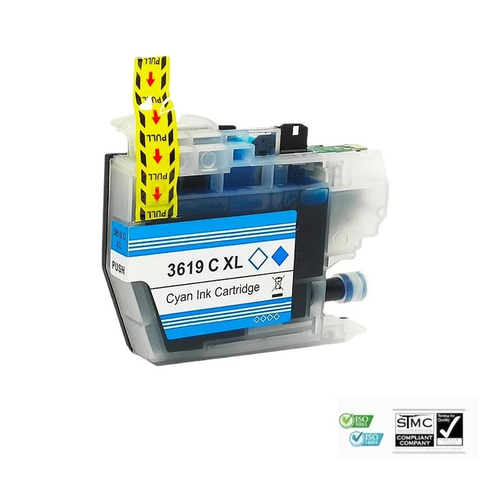 Kompatibilis tintapatron LC-3619XL LC3619XL, ciánkék, 18 ml, BROTHER MFC-J2330DW, MFC-J3530DW, MFC-J3930DW nyomtatókhoz