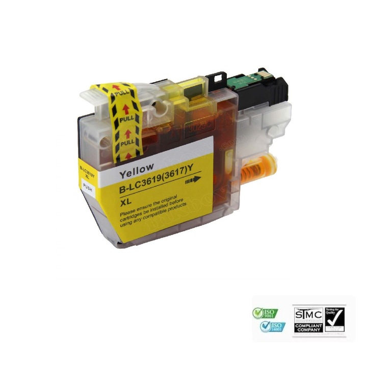 Kompatibilis LC-3619XL LC3619XL sárga tintapatron, 18 ml, BROTHER MFC-J2330DW, MFC-J3530DW, MFC-J3930DW nyomtatókhoz