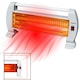 Aeroterma cu quartz HASEPE, 400/800W, 3 tuburi incalzire, Portabila si compacta, cu protectie la supraincalzire si Oprire automata, Ideala pentru dormitor, birou, PENTRU PODEA Casa de vacanta, Alb 52x14.5x26 cm