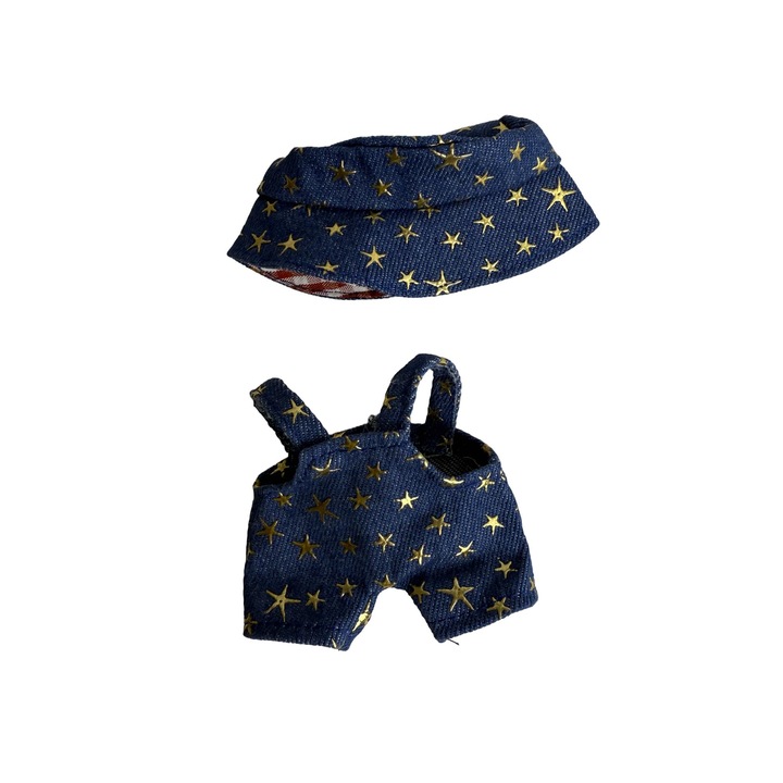 Комплект аксесоари за облекло за кукла Labubu 15/17 см, тъмносин