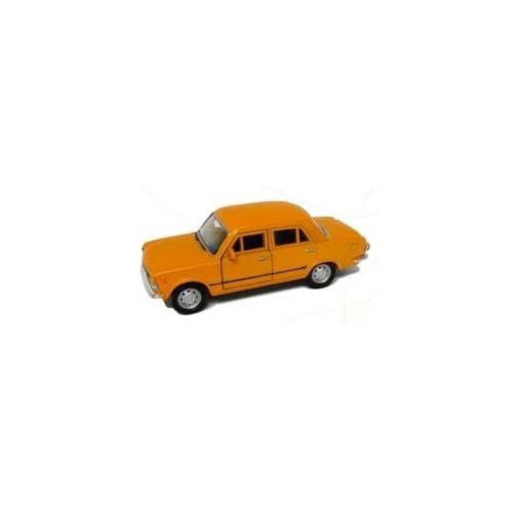 Autómodell Fiat 125p 1:39, Welly, fém karosszéria, sárga